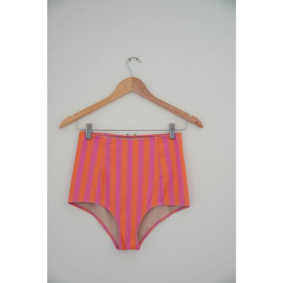 Kortni Jeane High Waisted Stripped Bikini Bottoms size small - Picture 1 of 4